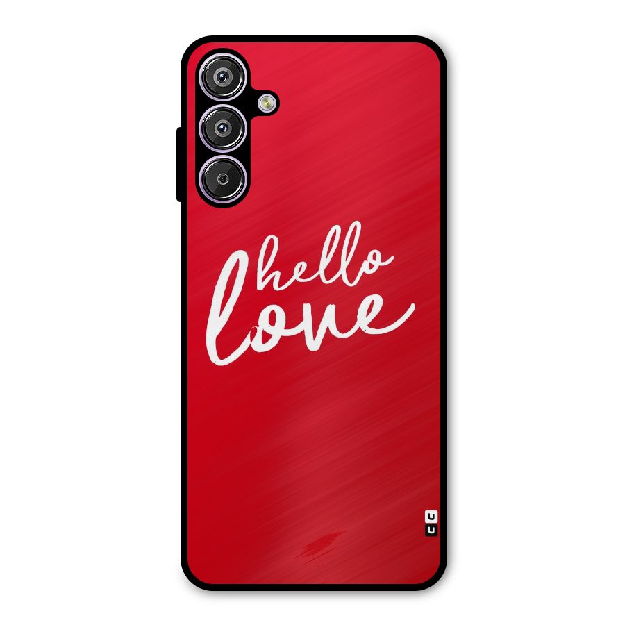 Hello Love Metal Back Case for Galaxy M15