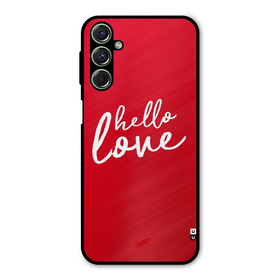 Hello Love Metal Back Case for Galaxy M34
