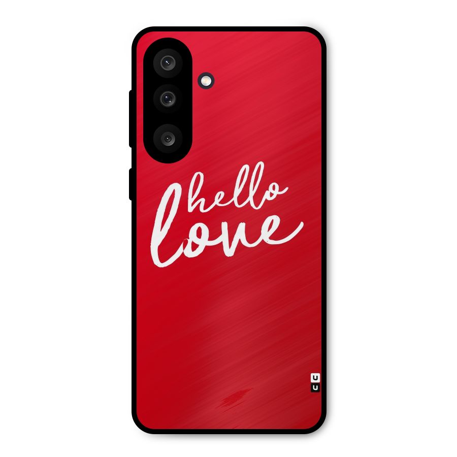 Hello Love Metal Back Case for Galaxy M56