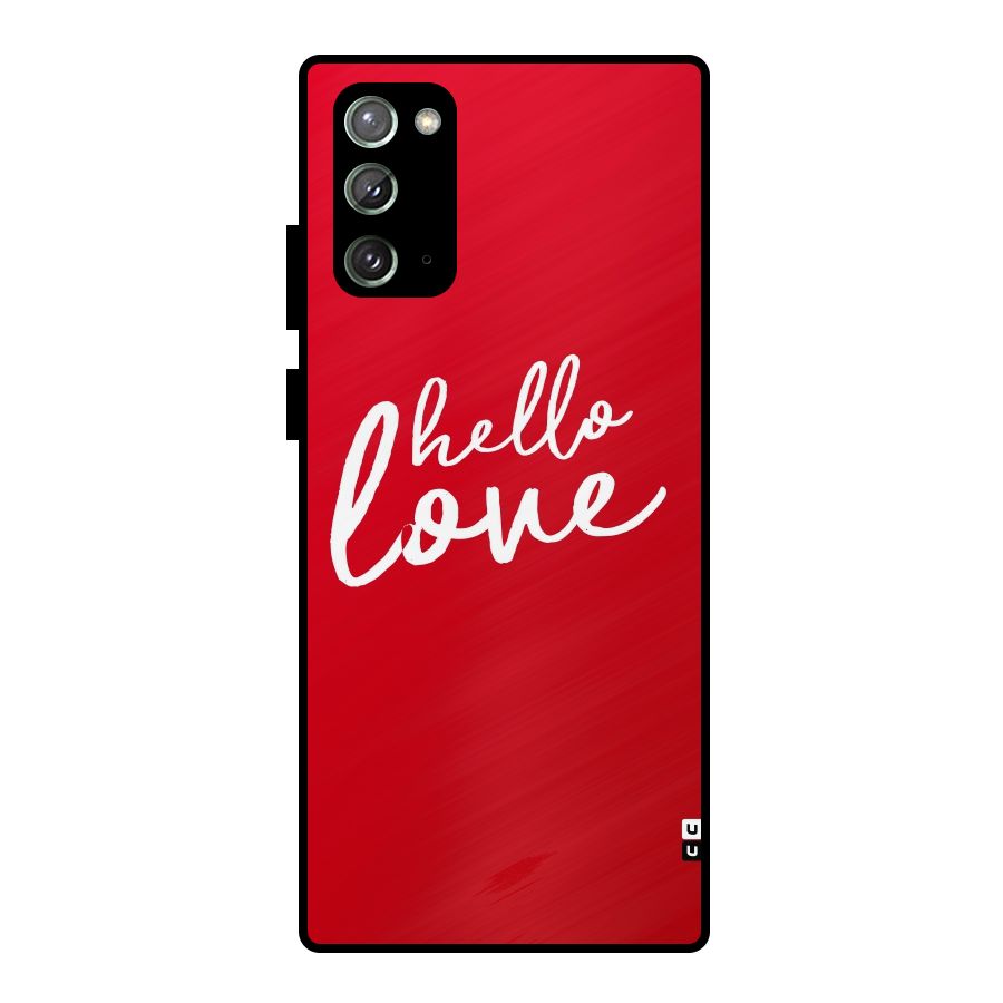 Hello Love Metal Back Case for Galaxy Note 20