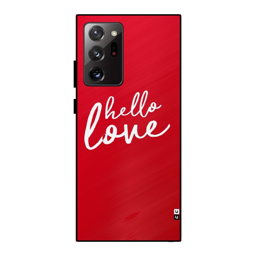 Hello Love Metal Back Case for Galaxy Note 20 Ultra