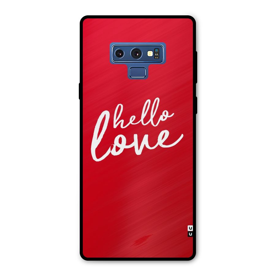 Hello Love Metal Back Case for Galaxy Note 9