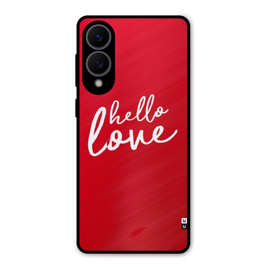 Hello Love Metal Back Case for Galaxy S25 Edge