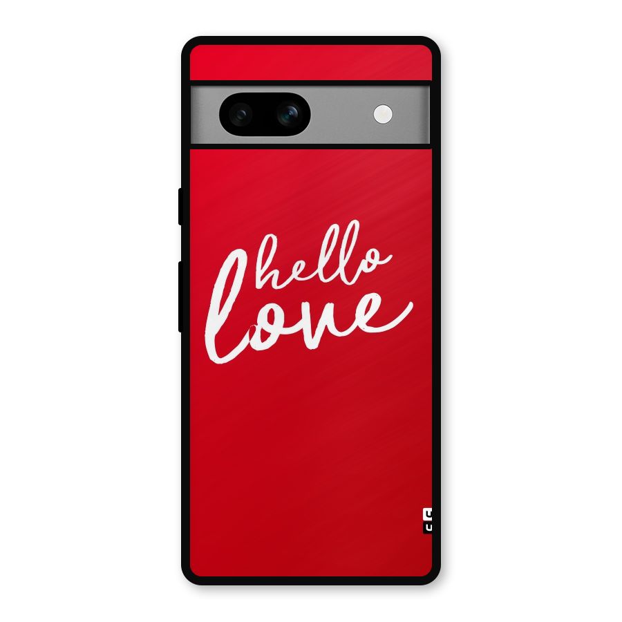 Hello Love Metal Back Case for Google Pixel 7a