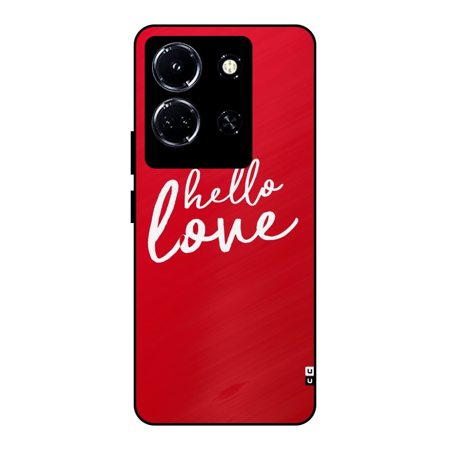 Hello Love Metal Back Case for Infinix Note 30 5G