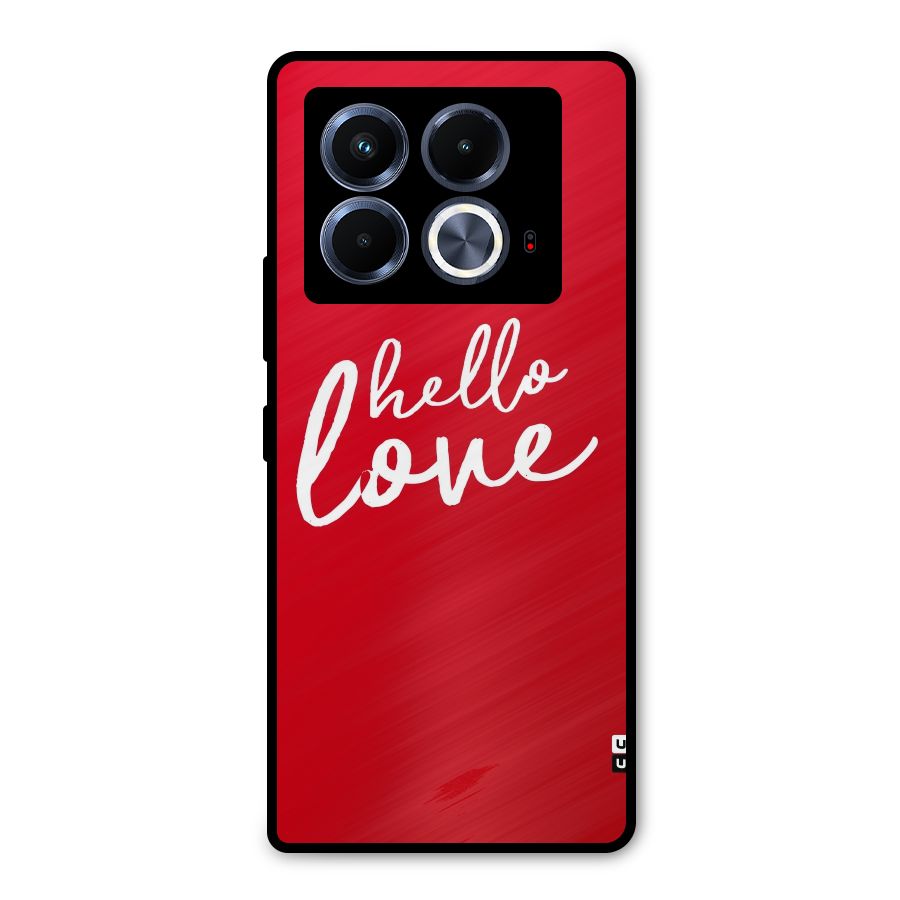 Hello Love Metal Back Case for Infinix Note 40 5G