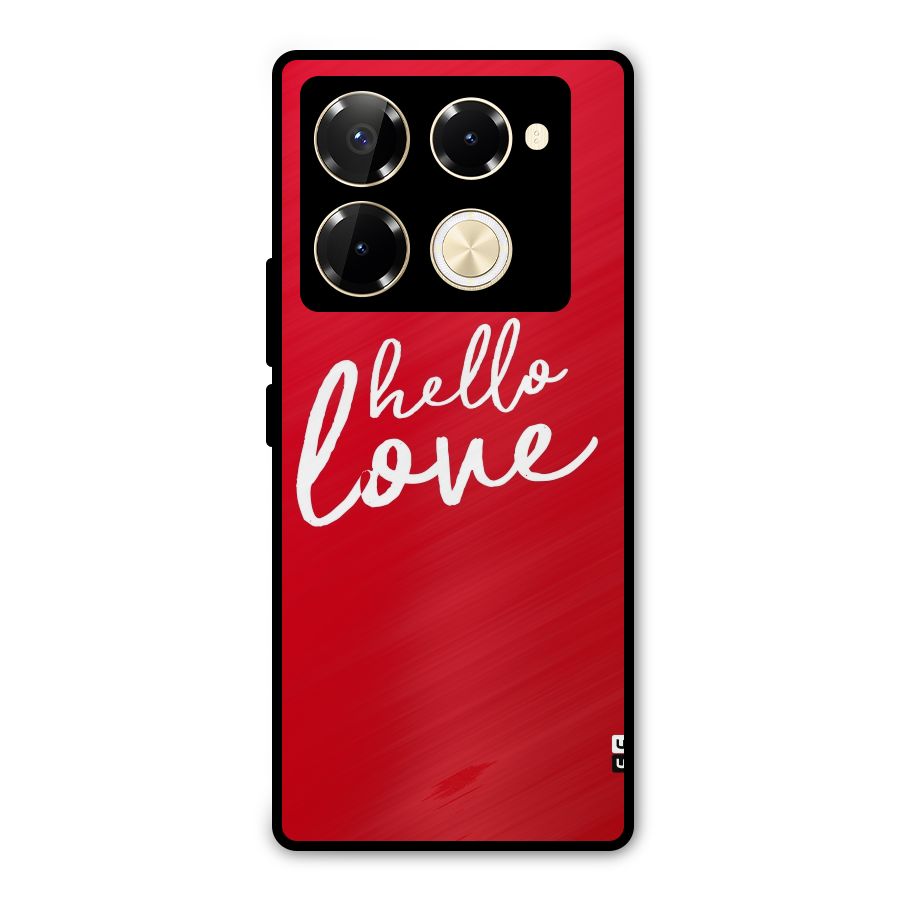 Hello Love Metal Back Case for Infinix Note 40 Pro