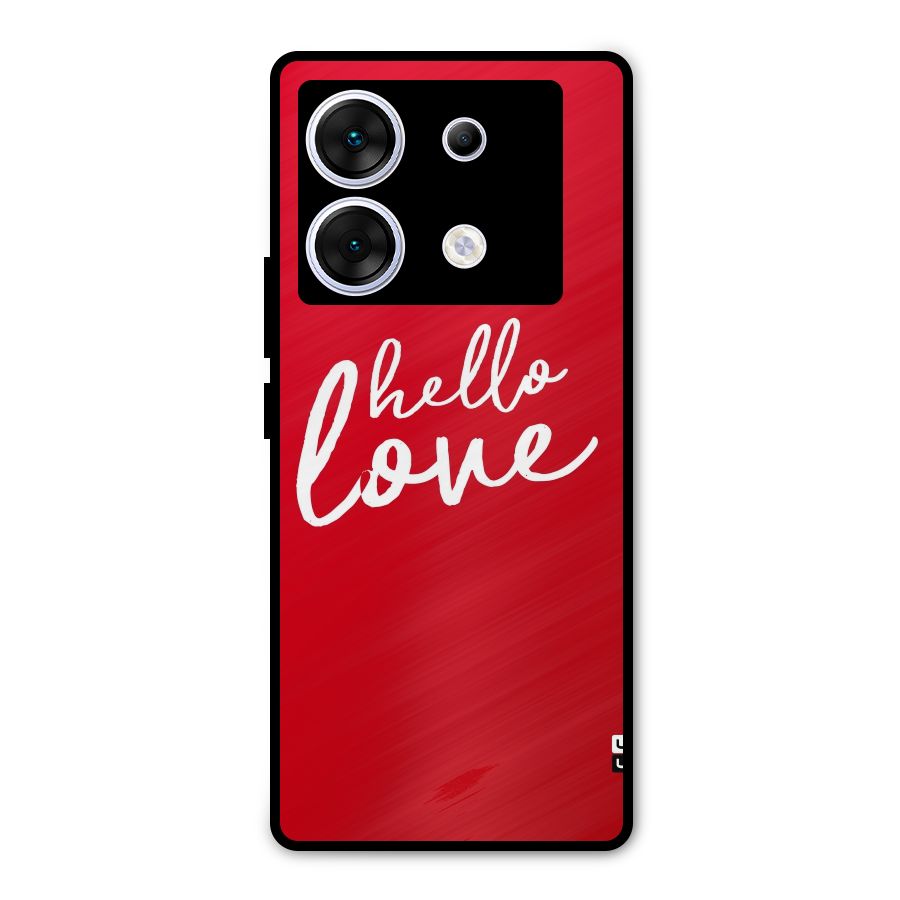 Hello Love Metal Back Case for Infinix Zero 30 5G