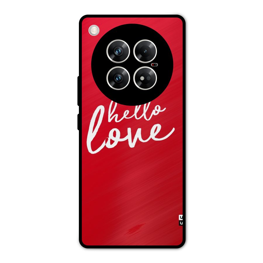 Hello Love Metal Back Case for Infinix Zero 40 5G
