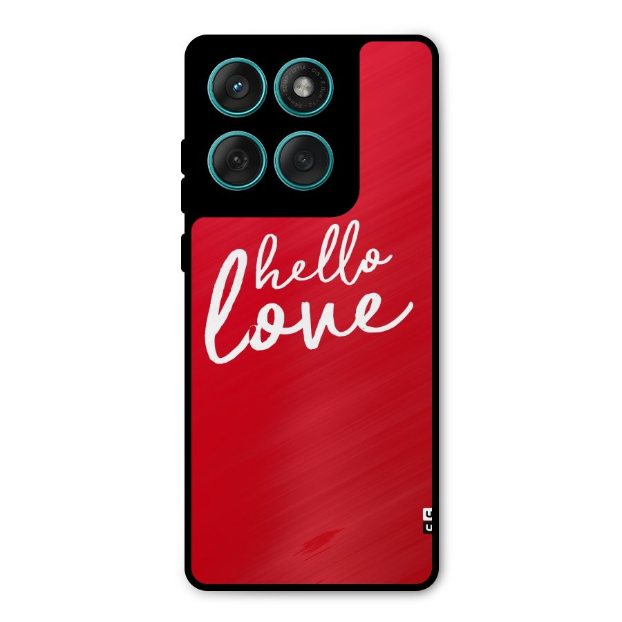 Hello Love Metal Back Case for Motorola Edge 60 Fusion