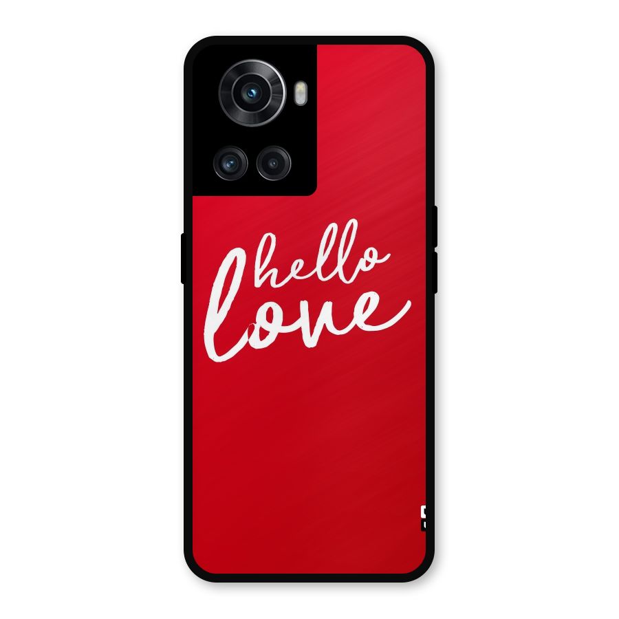 Hello Love Metal Back Case for OnePlus 10R