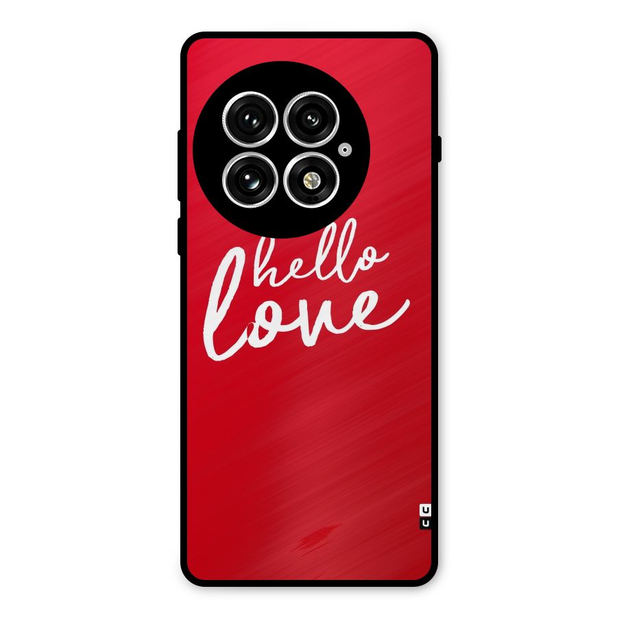 Hello Love Metal Back Case for OnePlus 13