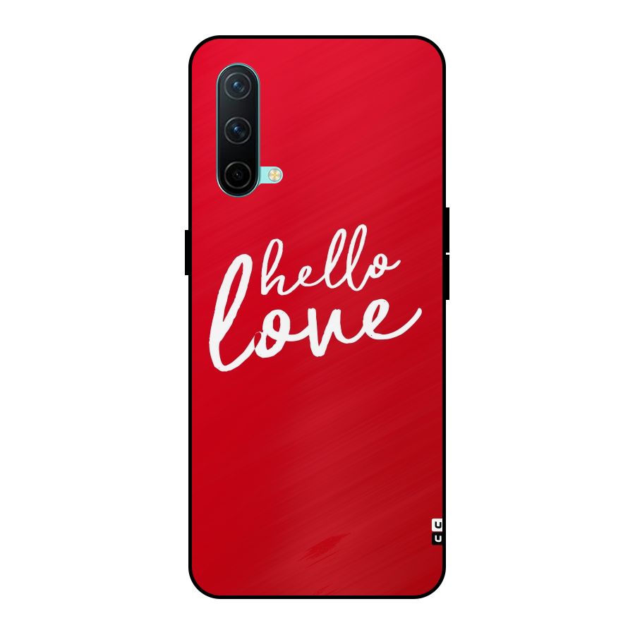 Hello Love Metal Back Case for OnePlus Nord CE 5G