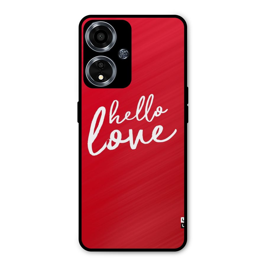 Hello Love Metal Back Case for Oppo A59