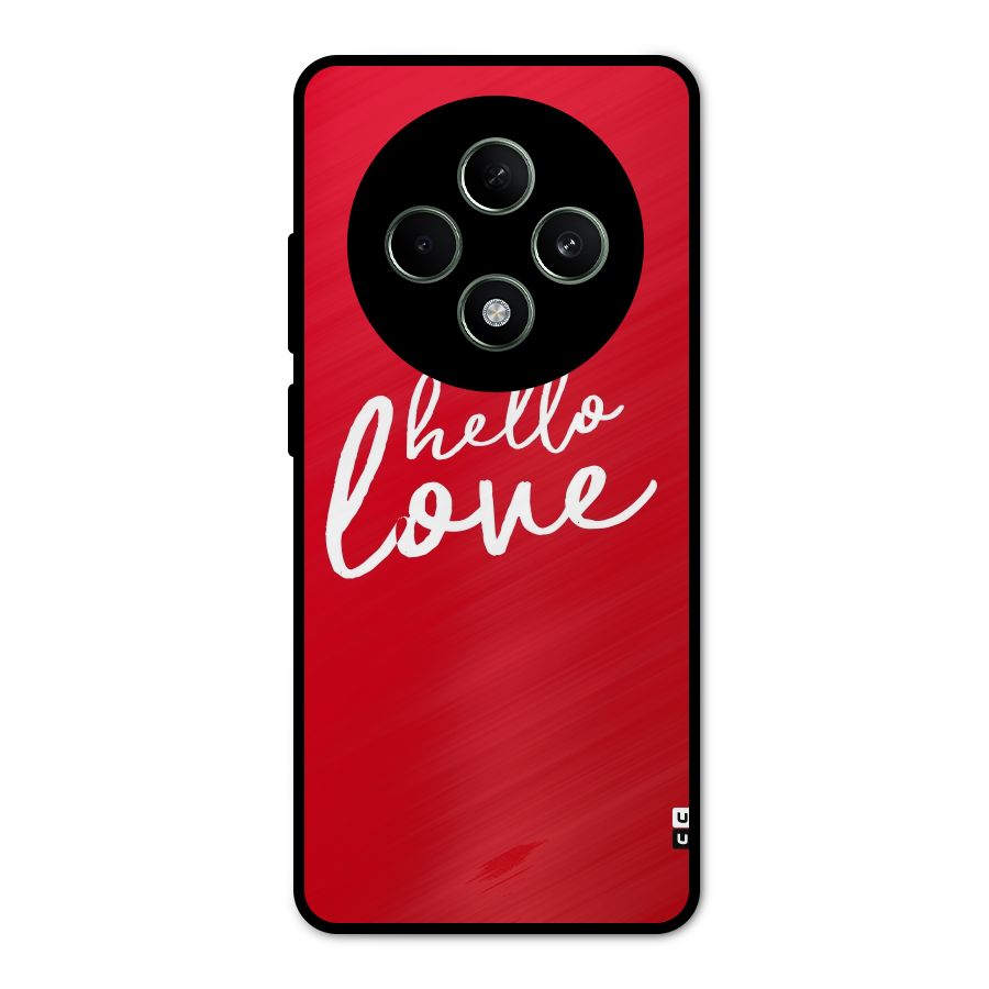 Hello Love Metal Back Case for Oppo F27