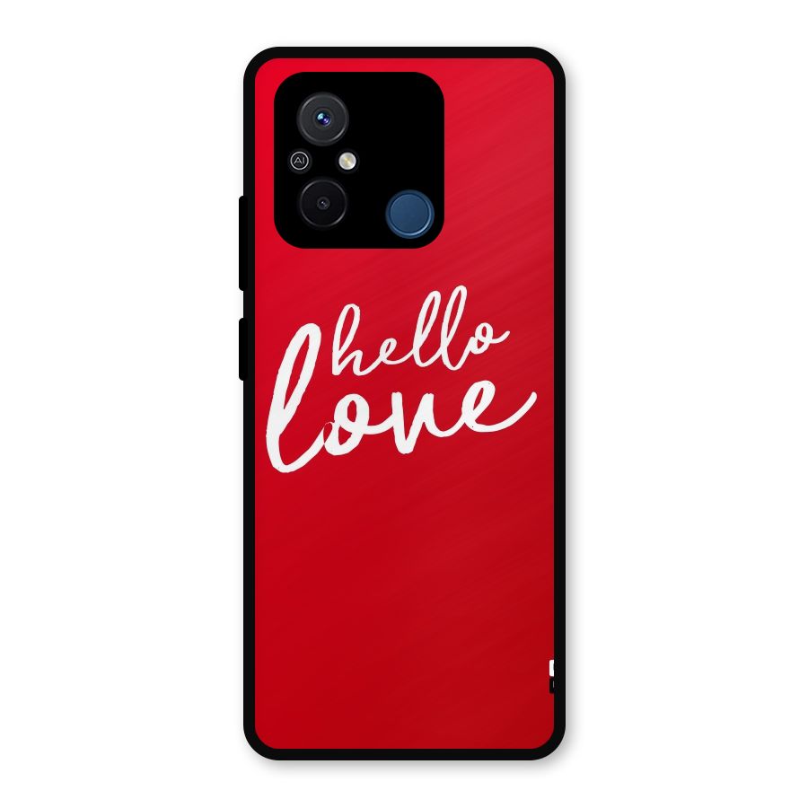 Hello Love Metal Back Case for Poco C55