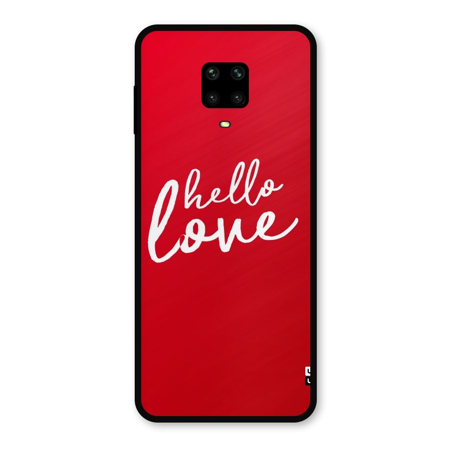 Hello Love Metal Back Case for Poco M2 Pro