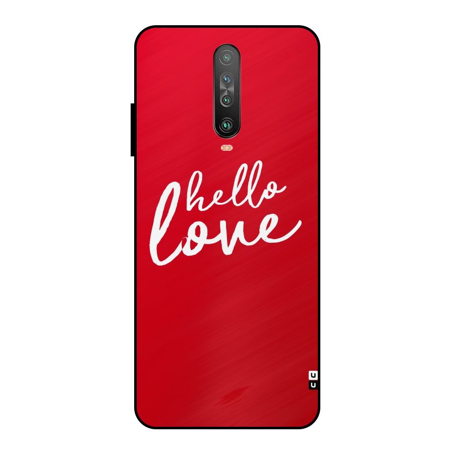 Hello Love Metal Back Case for Poco X2