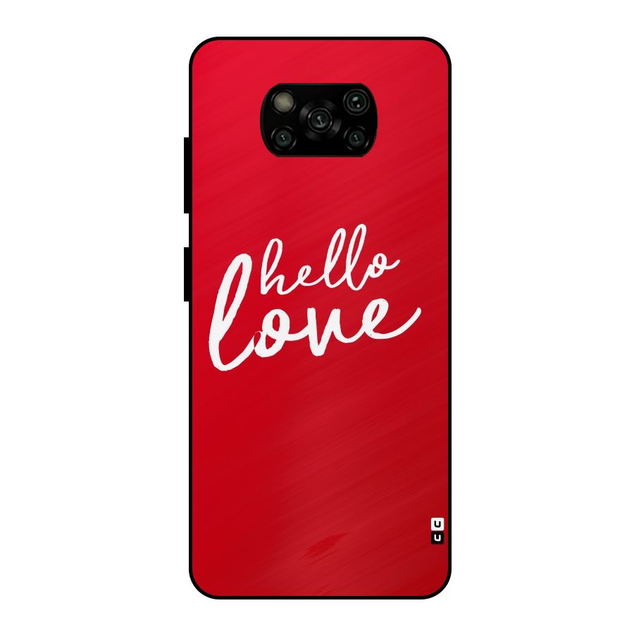 Hello Love Metal Back Case for Poco X3