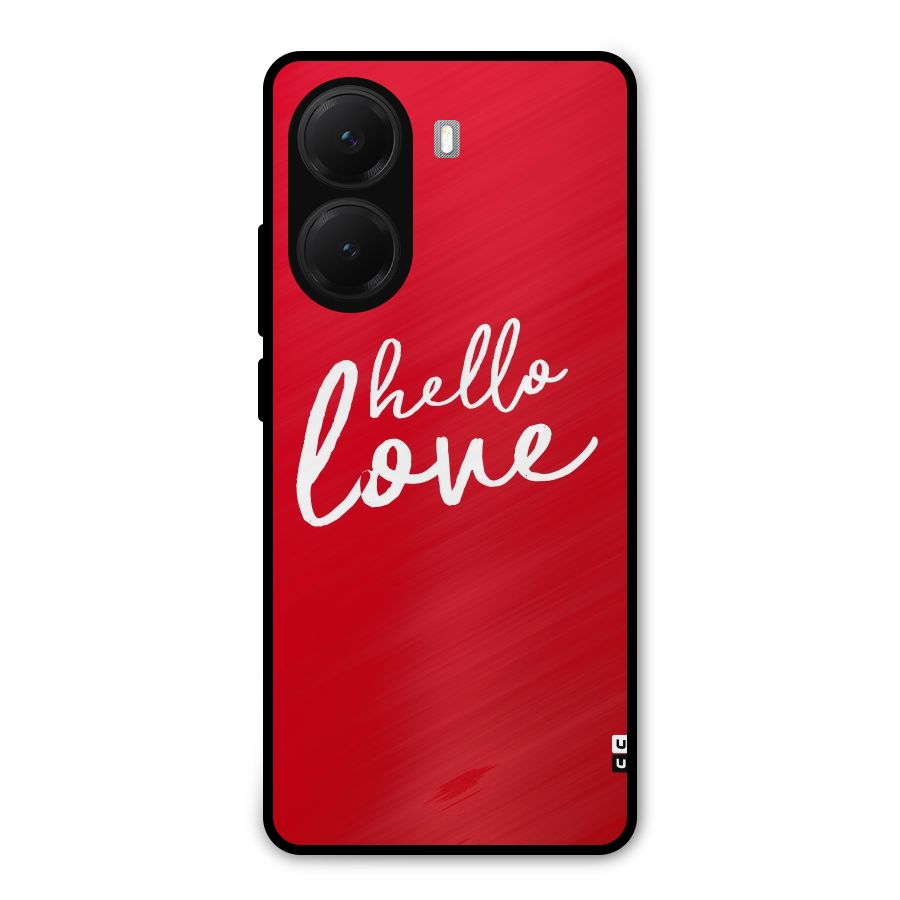 Hello Love Metal Back Case for Poco X7 Pro