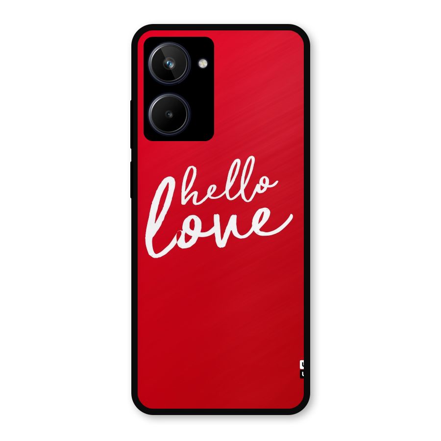 Hello Love Metal Back Case for Realme 10