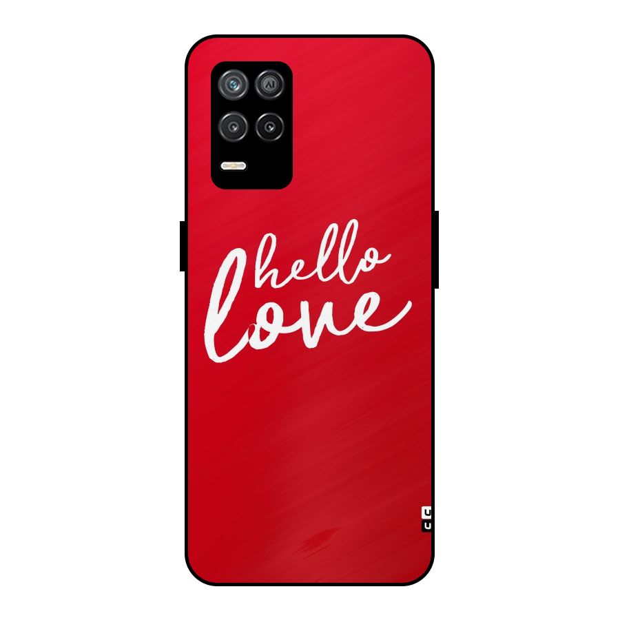Hello Love Metal Back Case for Realme 8 5G