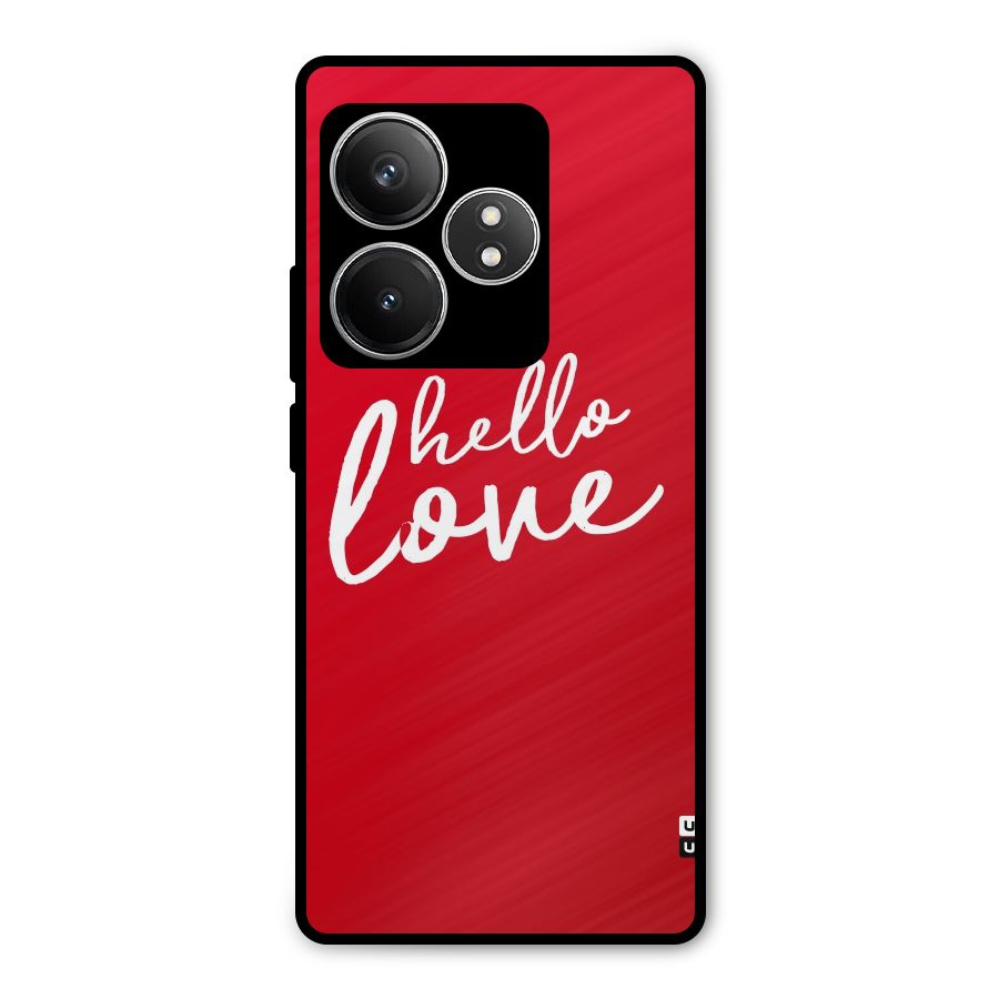 Hello Love Metal Back Case for Realme GT 6T
