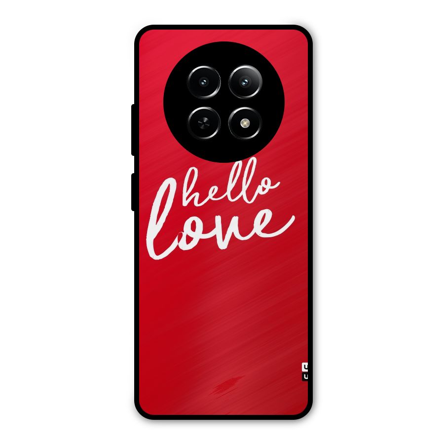 Hello Love Metal Back Case for Realme Narzo N65