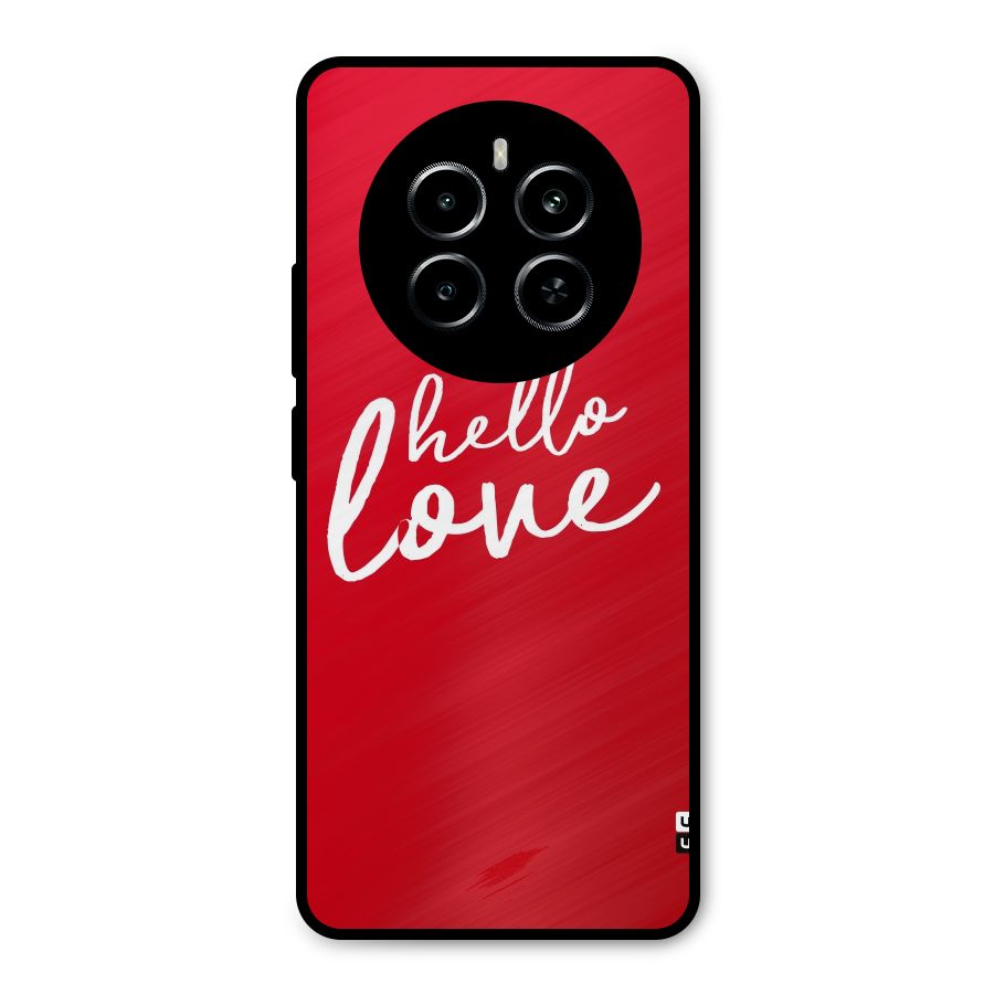 Hello Love Metal Back Case for Realme P1