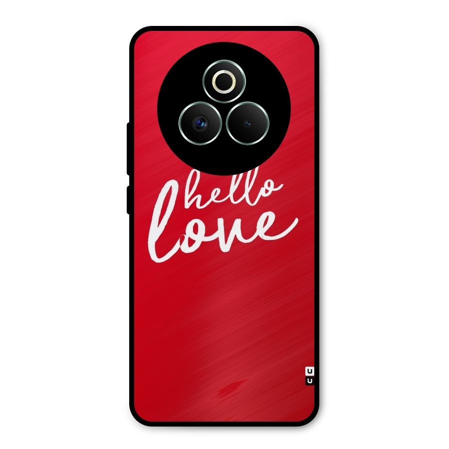 Hello Love Metal Back Case for Realme P3 Pro