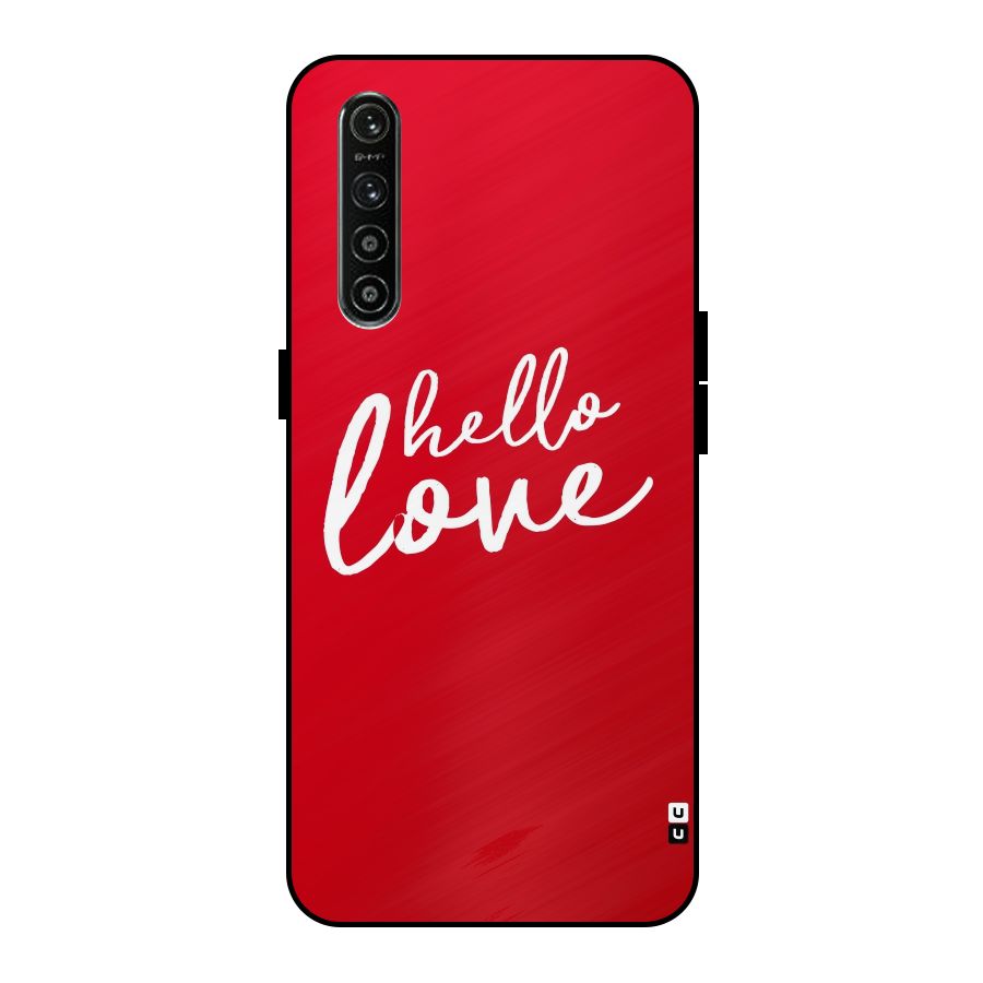 Hello Love Metal Back Case for Realme XT