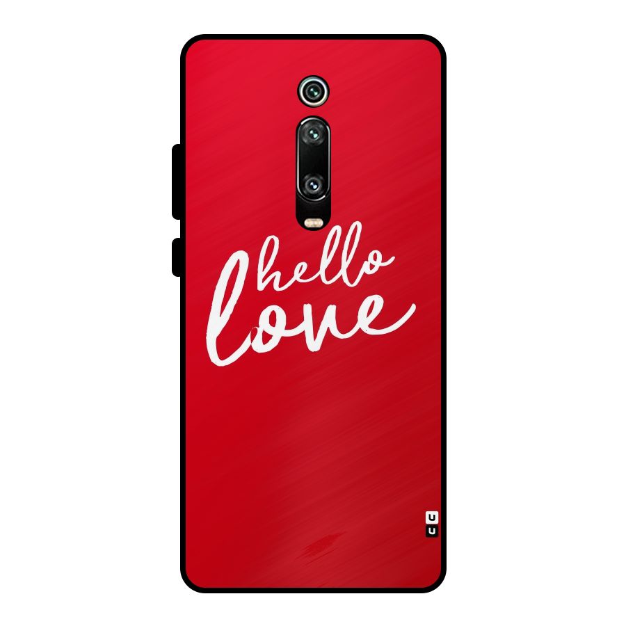 Hello Love Metal Back Case for Redmi K20