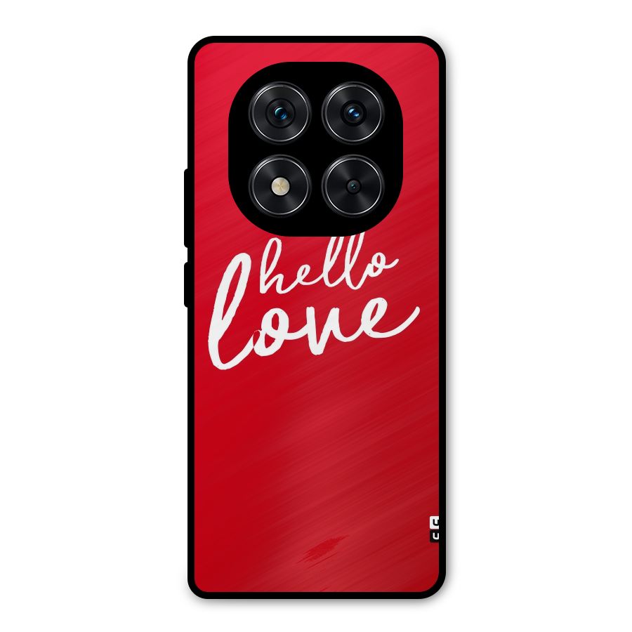 Hello Love Metal Back Case for Redmi Note 14 Pro 5G
