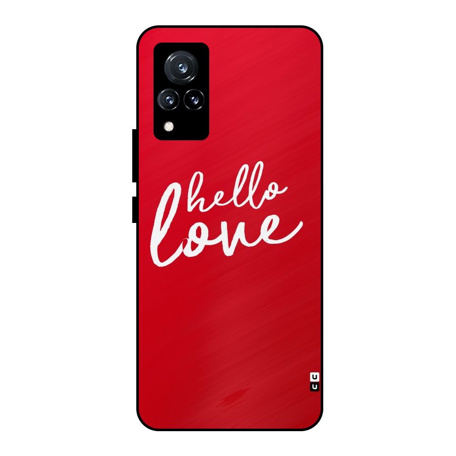 Hello Love Metal Back Case for Vivo V21 5G