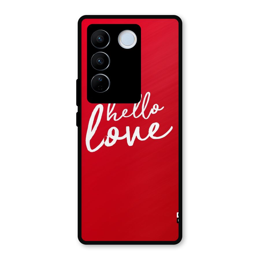 Hello Love Metal Back Case for Vivo V27