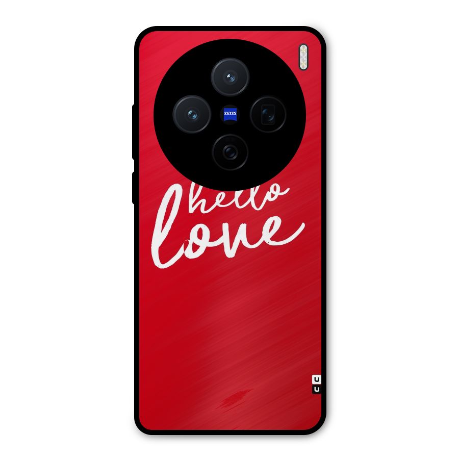 Hello Love Metal Back Case for Vivo X200