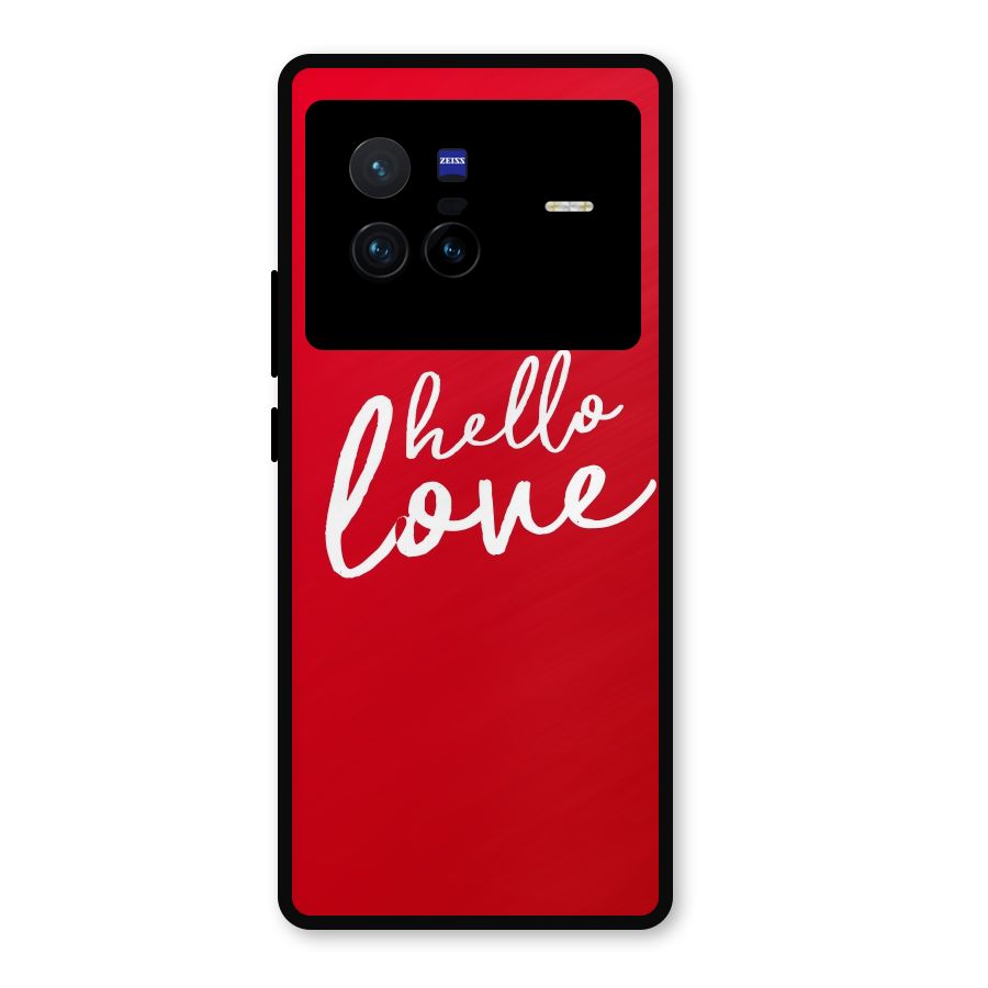 Hello Love Metal Back Case for Vivo X80
