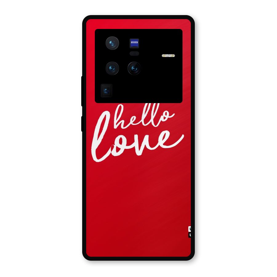 Hello Love Metal Back Case for Vivo X80 Pro