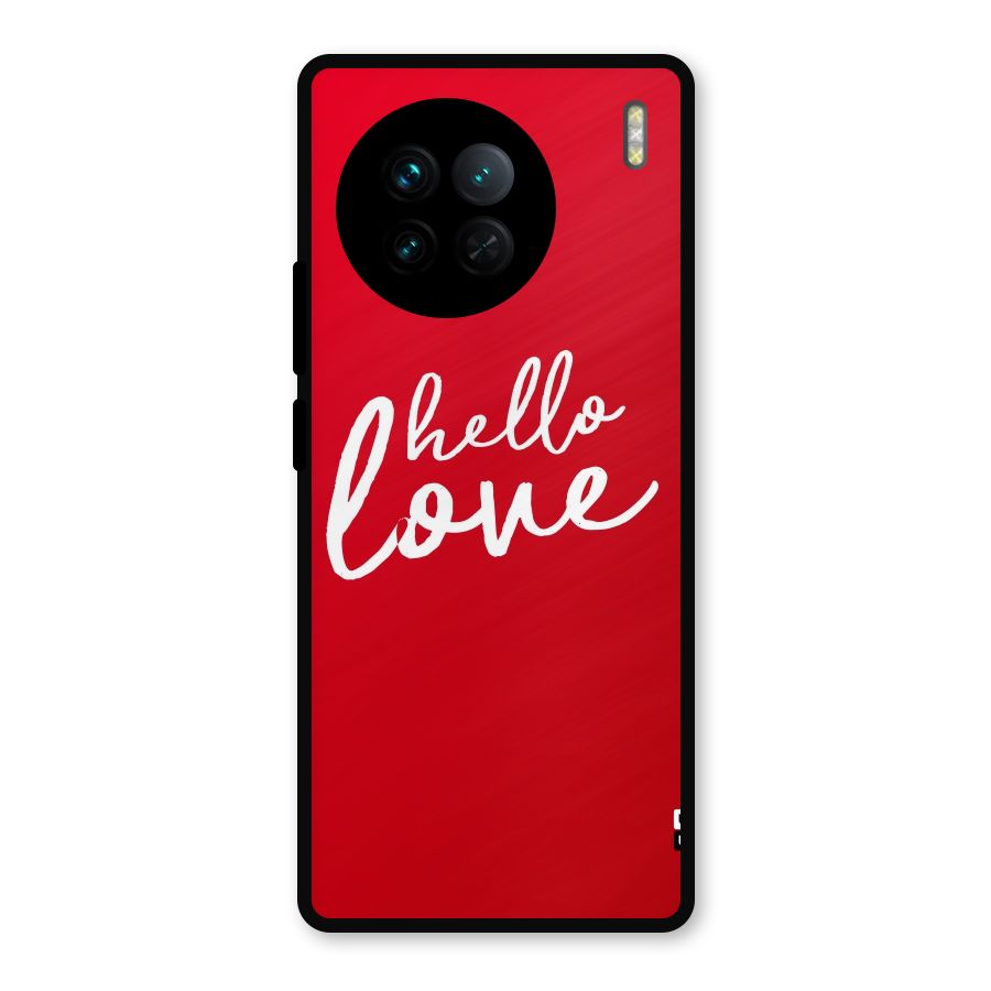 Hello Love Metal Back Case for Vivo X90