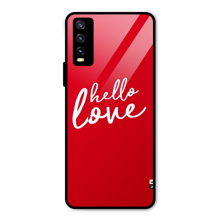 Hello Love Metal Back Case for Vivo Y20