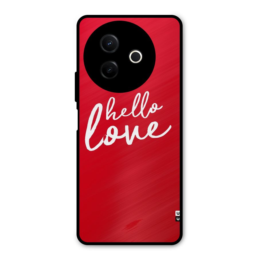 Hello Love Metal Back Case for Vivo Y39