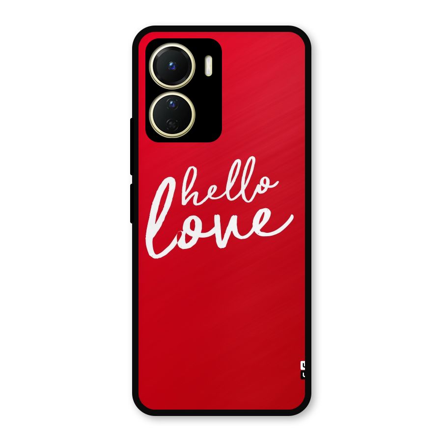 Hello Love Metal Back Case for Vivo Y56
