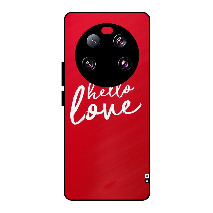 Hello Love Metal Back Case for Xiaomi 13 Ultra