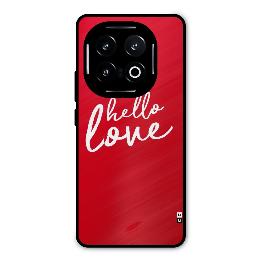 Hello Love Metal Back Case for iQOO 13