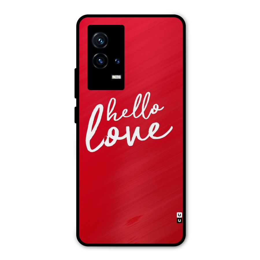 Hello Love Metal Back Case for iQOO 9 5G