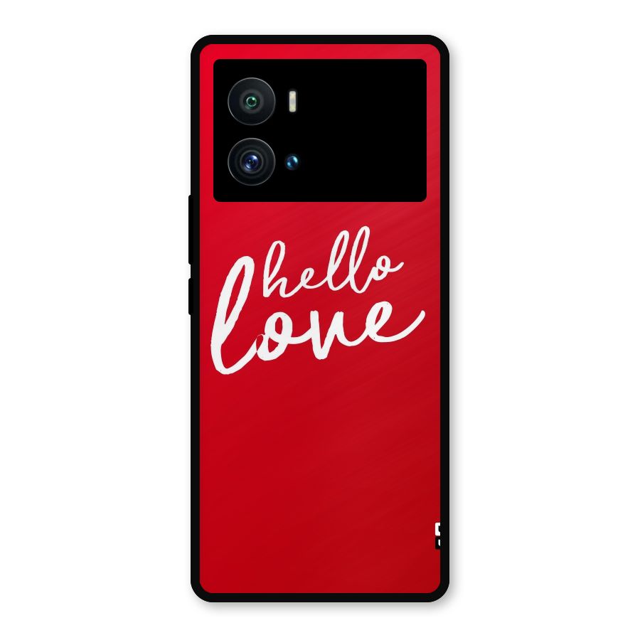 Hello Love Metal Back Case for iQOO 9 Pro