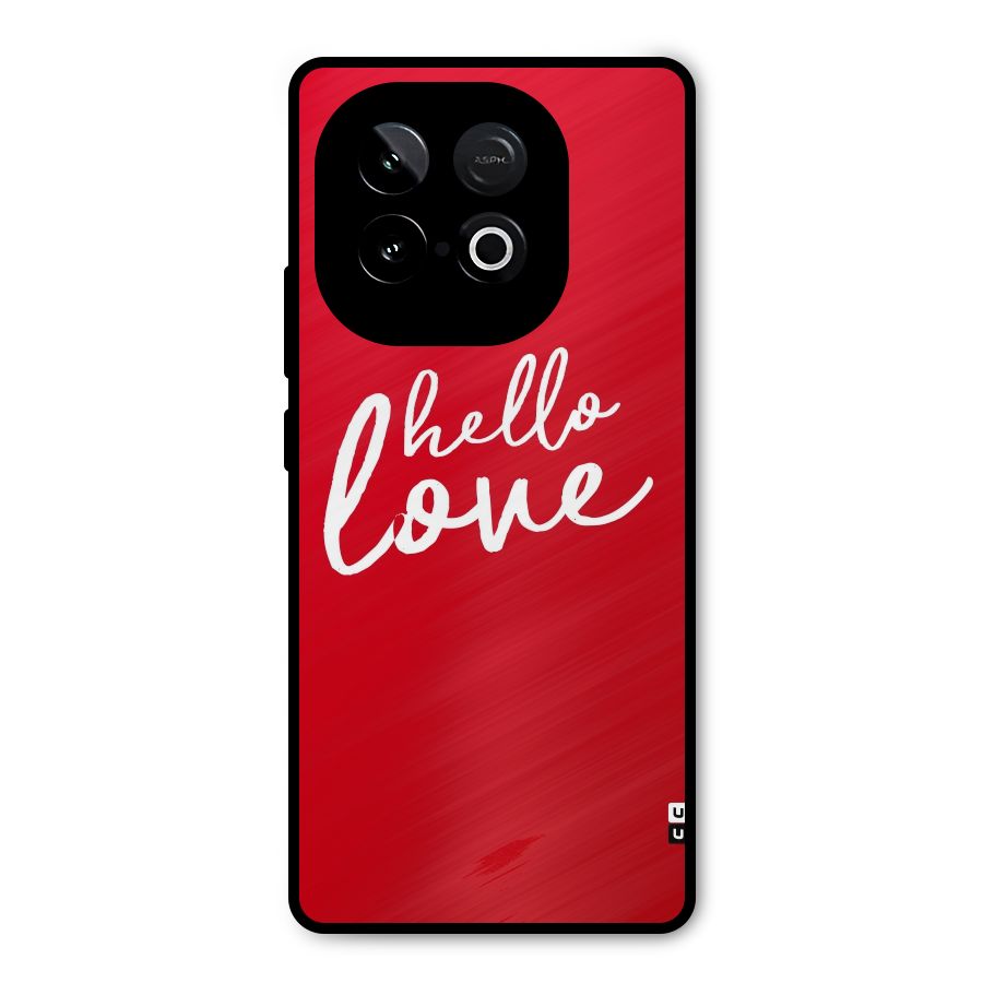 Hello Love Metal Back Case for iQOO Neo 10