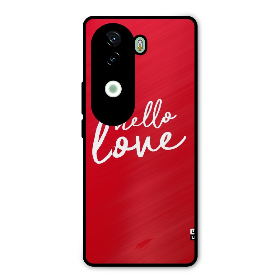 Hello Love Metal Back Case for iQOO Z9s
