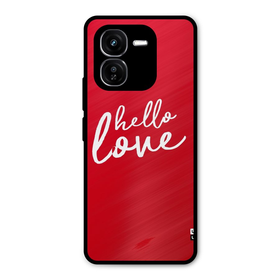 Hello Love Metal Back Case for iQOO Z9x