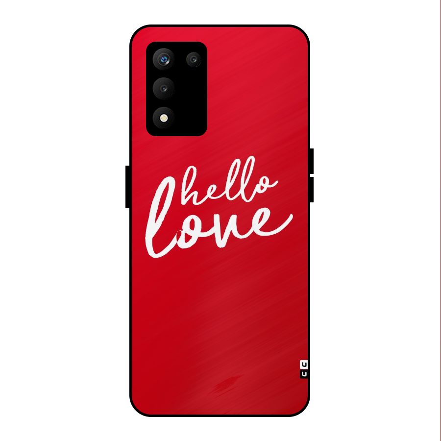 Hello Love Metal Back Case for realme 9 5G SE